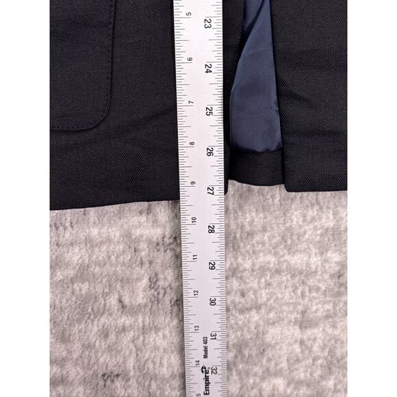 J Crew Jacket 8 Womens Vivienne Blazer Stretch Linen Black Gold Button - Picture 6 of 9